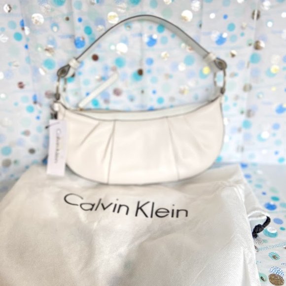 CALVIN KLEIN CITY SAFARI WHITE HOBO FREE SHIPPING! - Picture 10 of 14